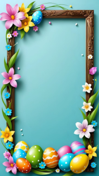 Colorful Easter Frame Background Instagram Story template