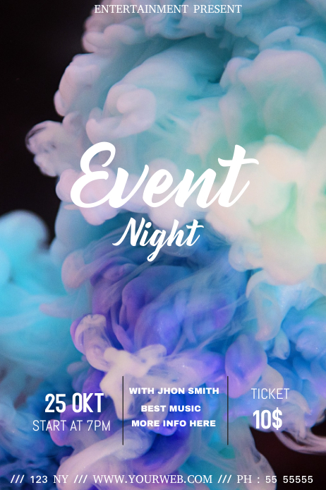 Colorful event flyer template Poster