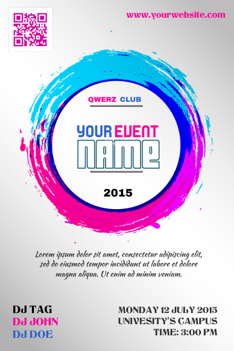 Colorful event promotion poster template | PosterMyWall