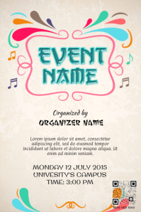 340 Event Flyer Poster Announcement Customizable Design