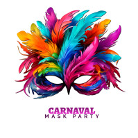Colorful Feather Carnaval Mask Logo template