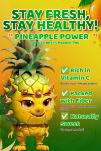 Colorful Fruit Poster template