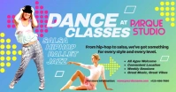 Colorful Gradient Dance Class Facebook Shared Image template
