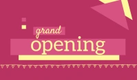 Colorful Grand Opening Template Etiqueta