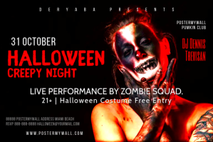 Colorful Halloween Party Flyer Template Label