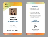 Colorful ID Card template design Flyer (US Letter)