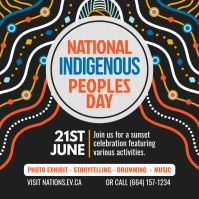colorful indigenous people day poster template