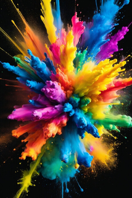 Color Ink Explosion Vector Colorful ink explosion Template | PosterMyWall