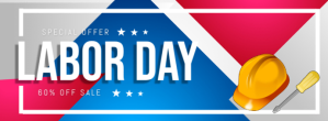 Colorful Labor Day Sale Facebook Cover Photo Facebook-coverfoto template