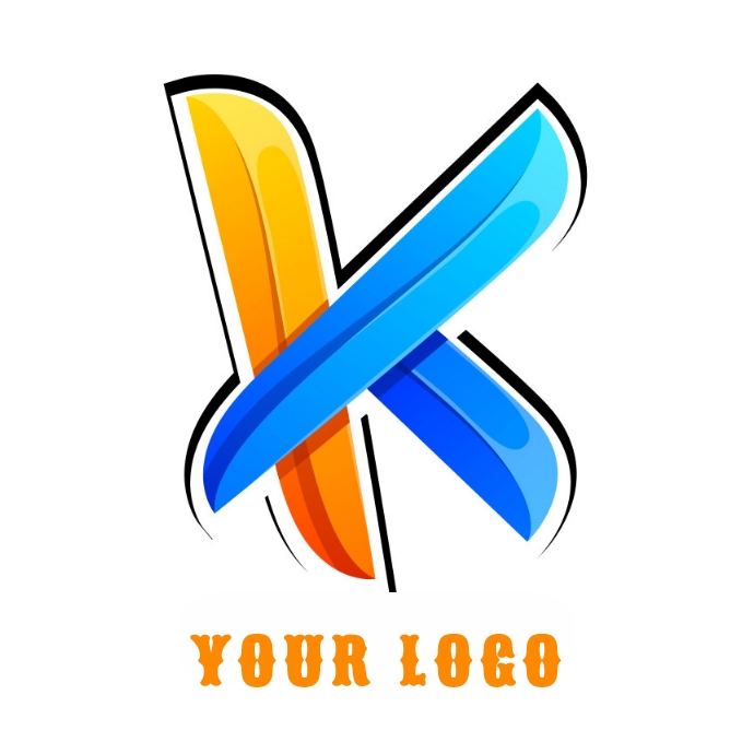 Colorful letter k gradient logo design template