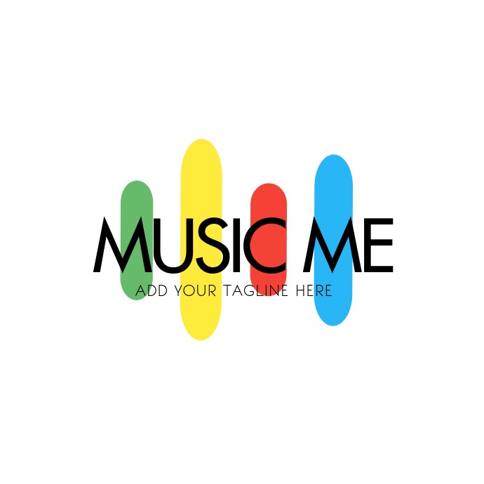 Colorful Music Logo Design Template Logótipo