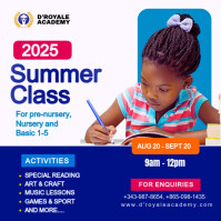 Colorful Professional School Summer Class Flyer Instagram Post template