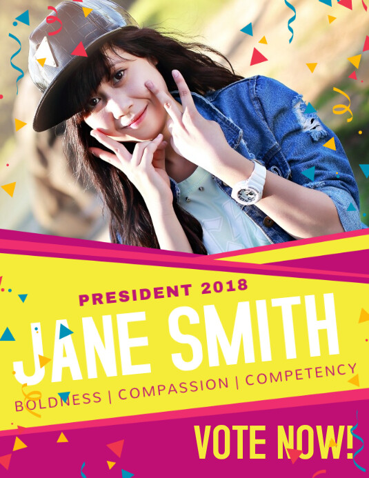 Colorful School Student Council Election Poster Template | PosterMyWall