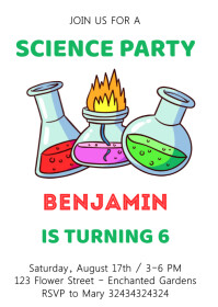 Science Birthday Party Invitation Template | PosterMyWall