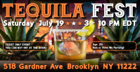 Colorful Tequila Fest Facebook Event Cover – Summer Cocktail Party Banner template