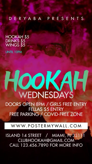 Colorful Video Hookah Instagram Promo Story template