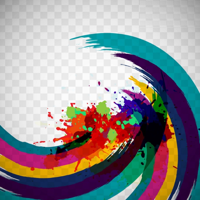 Colorful watercolor waves Template | PosterMyWall