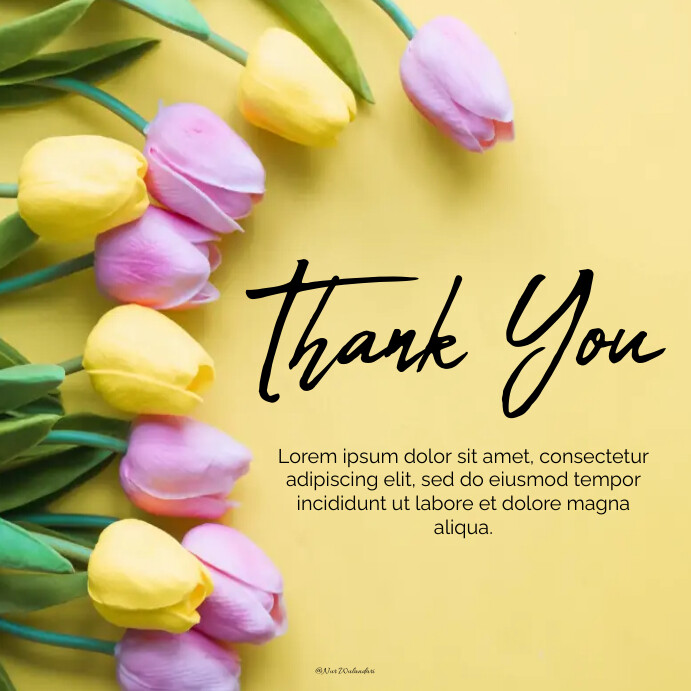 Colorfull Post colorfull photo tulips thankyou facebook post Template | PosterMyWall