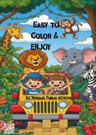 Coloring Activity for Kids book cover A6 template