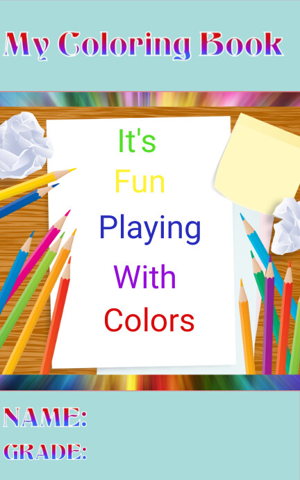 Coloring Book Cover Template Free