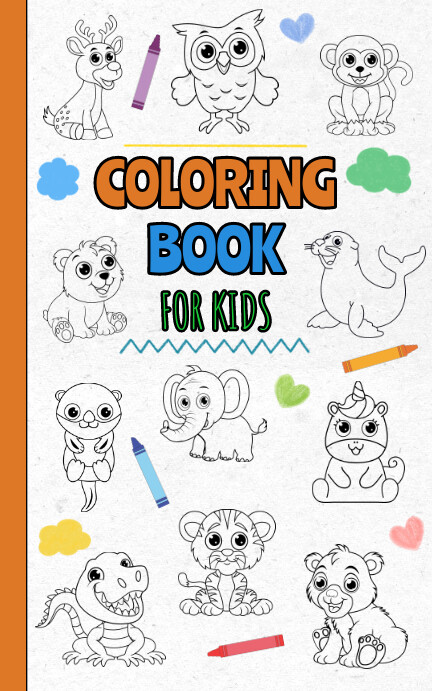Coloring Book Layout Template Kids Food Coloring Template Stock