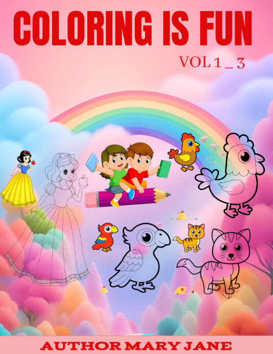 Coloring book Template | PosterMyWall
