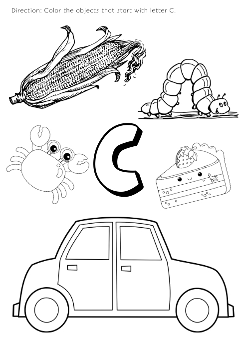 Alphabet C Coloring Pages