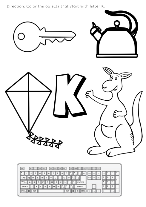 Computer Keyboard Coloring Pages For Kids