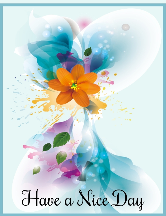 colors of life, have a nice day Pamflet (Letter AS) template