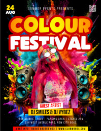 Black Color Festival Flyer Template