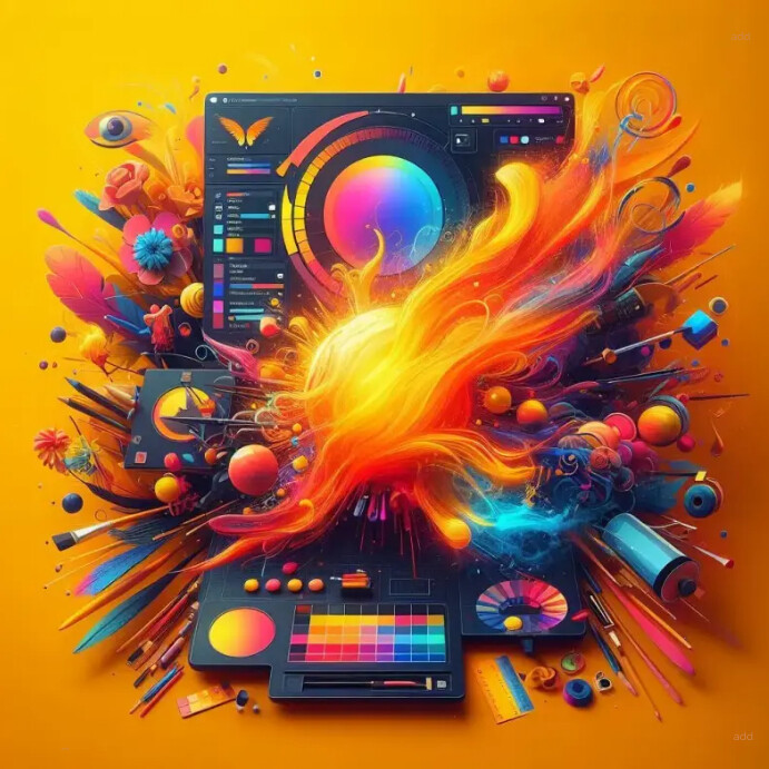 Szablon Colour Riot | PosterMyWall
