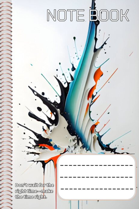 Colour Splash Maximalist Hardcover Notebook Journal Kindle Paperback Poster 海报 template