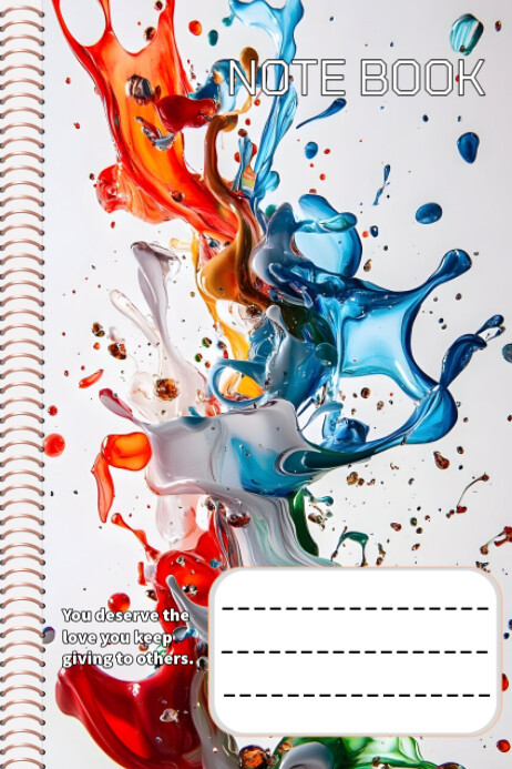Colour Splash Maximalist Hardcover Notebook Journal Kindle Paperback Poster 海报 template