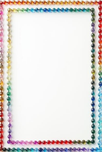 Colourful Beads Design Border | Beads Page Border Design 海报 template