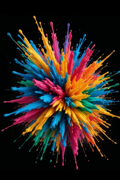 Copy of Colourful ink splash | PosterMyWall