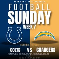 Blue Football Game Promotion Instagram-opslag Template