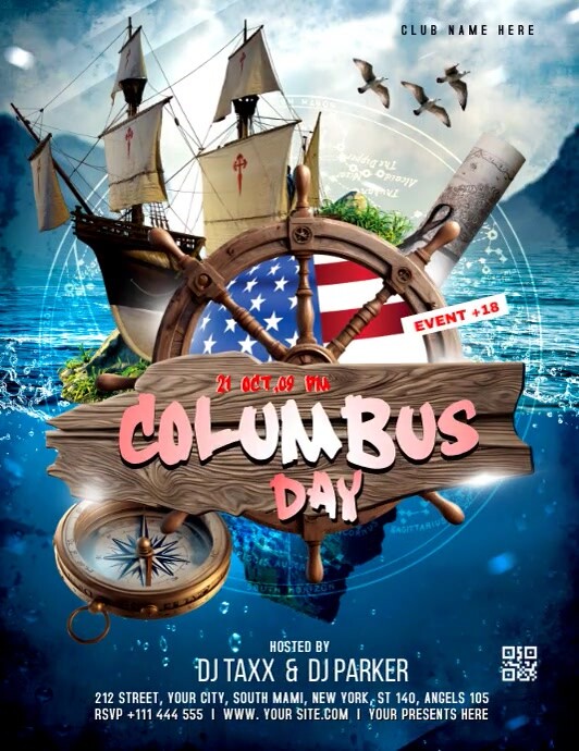 COLUMBUS DAY Flyer (US Letter) template