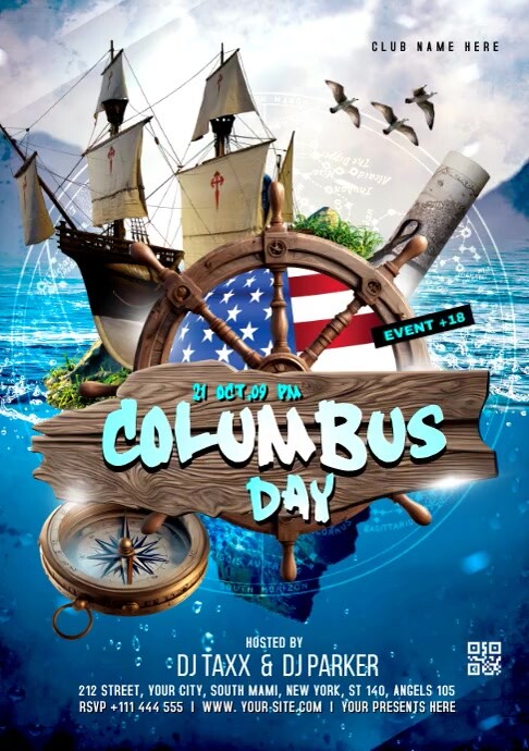 COLUMBUS DAY Template | PosterMyWall