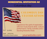 Columbus day Medium Rectangle template
