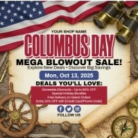 Columbus Day Discount Sale Instagram Post template