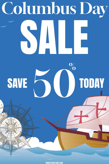 COLUMBUS DAY SALE 4x6 BANNER Template PosterMyWall COLUMBUS DAY SALE 4x6 BANNER Template PosterMyWall
