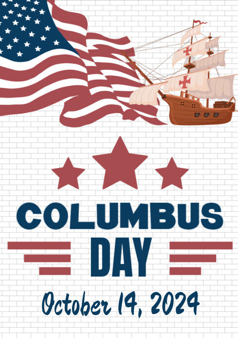 Columbus Day Template A4
