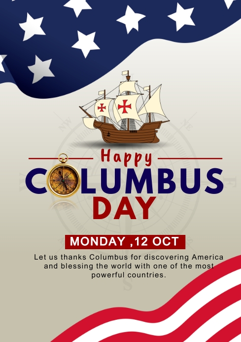 Plantilla de Columbus Day Wishing template | PosterMyWall