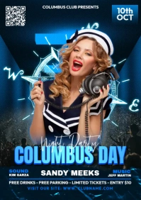 Columbus Party Event A4 template