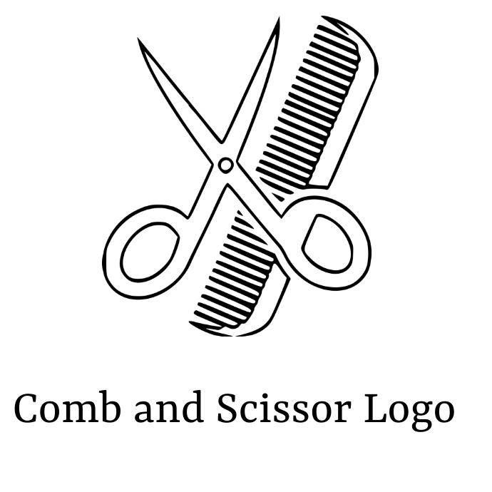 Comb & scissor logo Template | PosterMyWall
