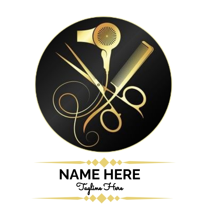 comb logo and brush company logo golden comb Template | PosterMyWall