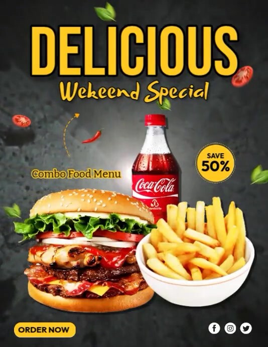 Combo Food Menu Template | PosterMyWall