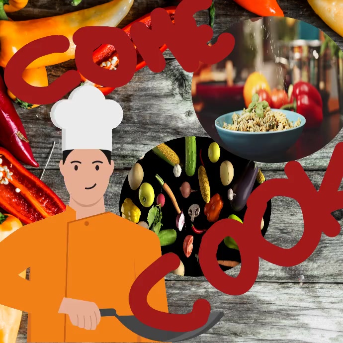 Come cook with us! Quadrat (1:1) template