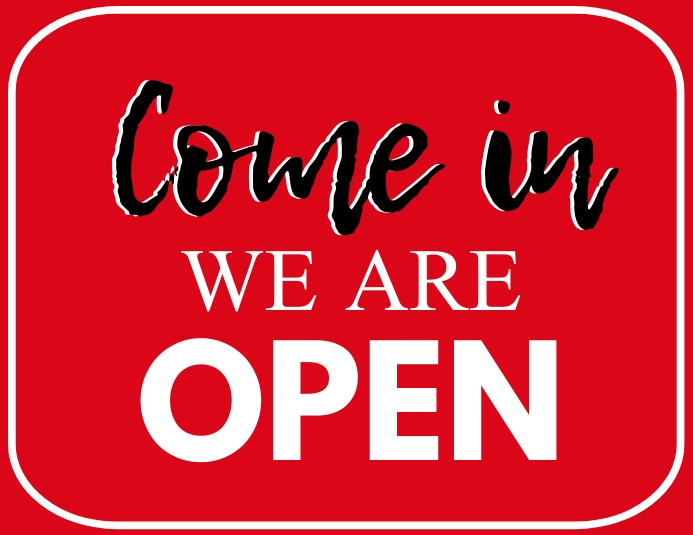 COME IN WE'RE OPEN SHOP SIGN TEMPLATE 传单(美国信函)