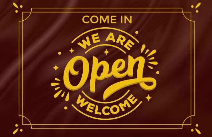 come in we are open Tabloid (Таблоид) template